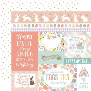 Scrapbooking  Echo Park It's Easter Time Double-Sided Cardstock 12"X12" - Journaling Cards Paper 12"x12"