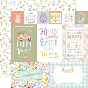 Scrapbooking  Echo Park It's Easter Time Double-Sided Cardstock 12"X12" - Multi Journaling Cards Paper 12"x12"
