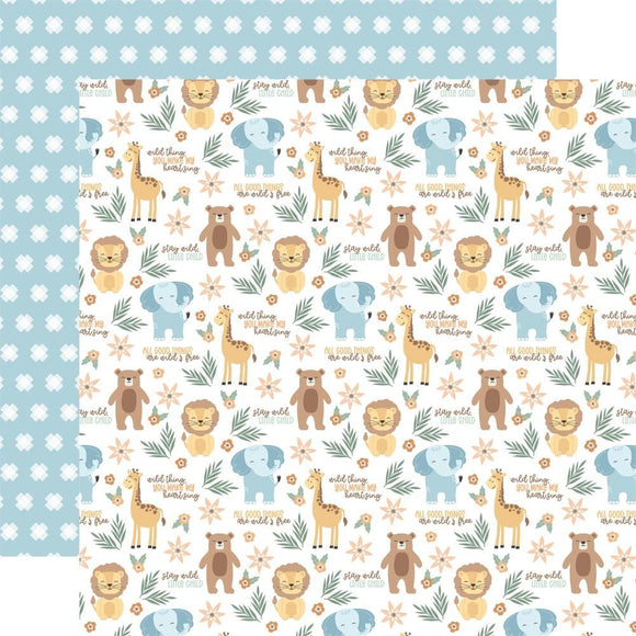 Scrapbooking  Echo Park Our Baby Boy Double-Sided Cardstock 12