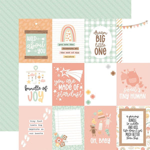 Scrapbooking  Echo Park Our Baby Girl Double-Sided Cardstock 12"X12" - 3x4 Journaling Cards Paper 12"x12"