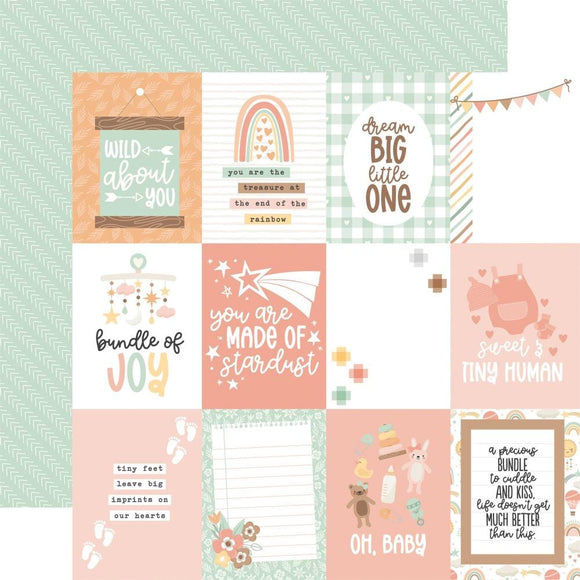 Scrapbooking  Echo Park Our Baby Girl Double-Sided Cardstock 12