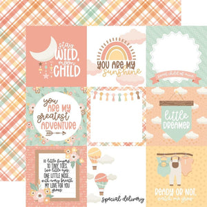 Scrapbooking  Echo Park Our Baby Girl Double-Sided Cardstock 12"X12" - 4x4 Journaling Cards Paper 12"x12"