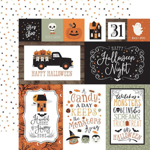 Scrapbooking  Echo Park Spooky Double-Sided Cardstock 12"X12" - Journaling Cards Paper 12"x12"