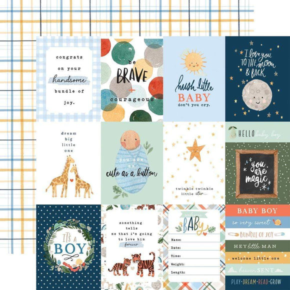 Scrapbooking  ***IN TRANSIT ***Welcome Baby Boy Double-Sided Cardstock 12