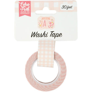 Scrapbooking  Welcome Baby Girl Washi Tape 30' Dreamy Plaid Paper 12"x12"
