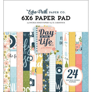 Scrapbooking  Echo Park Double-Sided Paper Pad 6"X6" 24/Pkg Day In The Life No. 2 Paper Pad