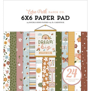 Scrapbooking  Echo Park Double-Sided Paper Pad 6"X6" 24/Pkg Dream Big Little Girl Paper Pad
