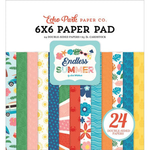 Scrapbooking  Echo Park Double-Sided Paper Pad 6"X6" 24/Pkg Endless Summer Paper Pad