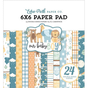 Scrapbooking  Echo Park Double-Sided Paper Pad 6"X6" 24/Pkg Our Baby Boy Paper Pad