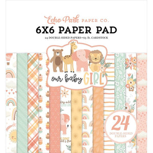 Scrapbooking  Echo Park Double-Sided Paper Pad 6"X6" 24/Pkg Our Baby Girl Paper Pad