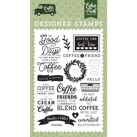 Scrapbooking  Coffee & Friends Coffee Addict Stamp Set stamps