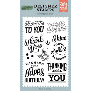 Scrapbooking  Echo Park Salutations No:2 Stamps Better With You Stamp Set stamps