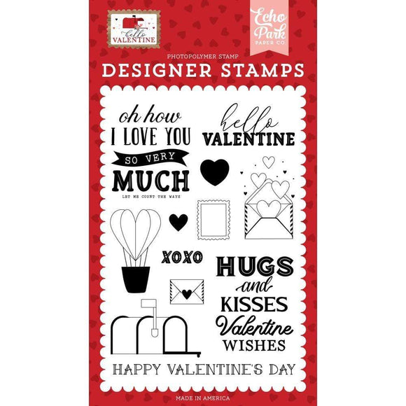 Scrapbooking  Echo Park Stencil Hello Valentine Stamps stamps