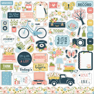 Scrapbooking  Echo Park Day In The Life No. 2 Cardstock Stickers 12"X12" Stickers
