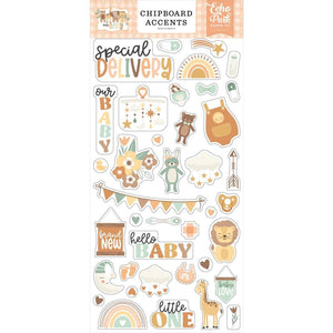 Scrapbooking  Echo Park Our Baby Chipboard 6"X13" Accents stickers