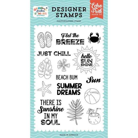 Scrapbooking  Echo Park Stamps Endless Summer Feel The Breeze Washi