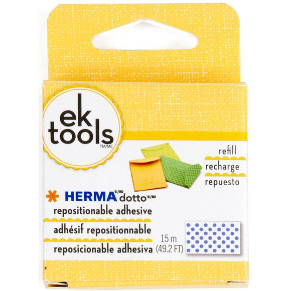 Scrapbooking  EK Tools HERMA Dotto Repositionable Adhesive Refill 49.2' adhesive