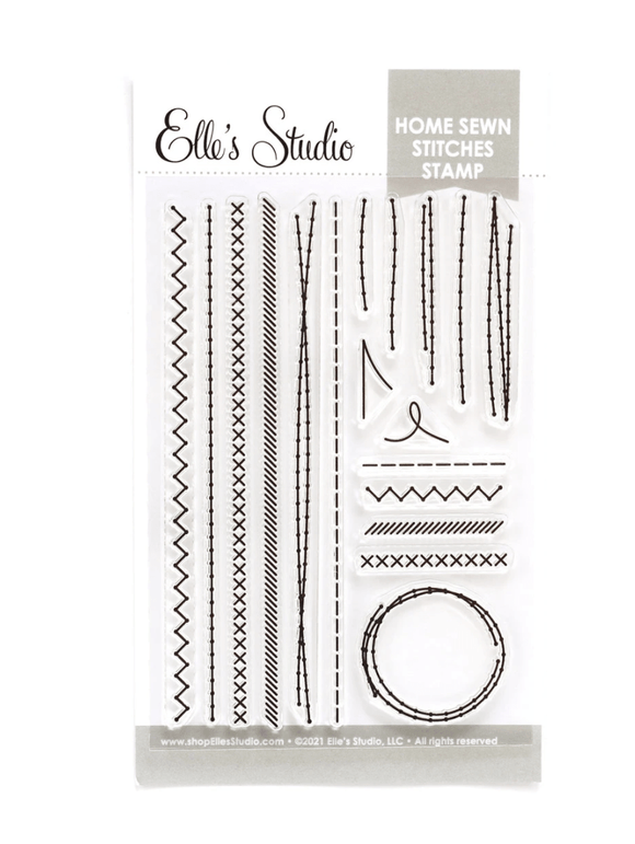 Scrapbooking  Elles Studio - Home Sewn Stitches Stamp stamp