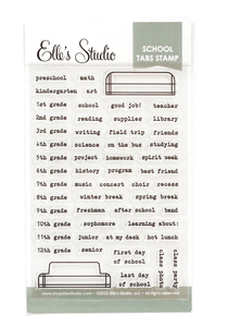 Scrapbooking  Elles Studio School Tabs Stamp stamp