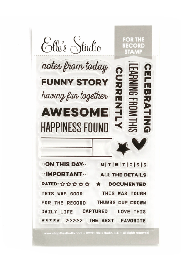 Scrapbooking  Elles Studio - For the Record Stamp Set stamps