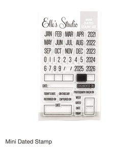 Scrapbooking  Elles Studio - Mini Dated Stamp Set stamps