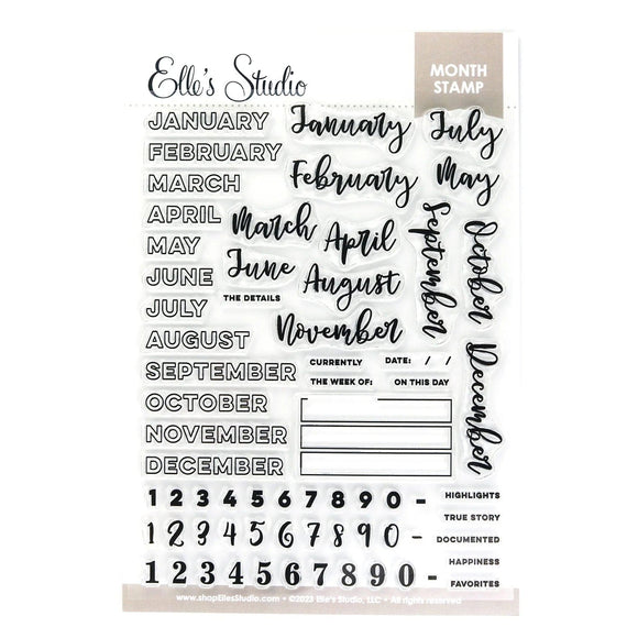 Scrapbooking  Elles Studio Month Stamp stamps