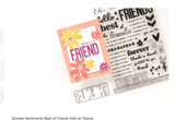 Scrapbooking  Elles Studio Sincere Sentiments Best of Friends Add-on Stamp Stamps