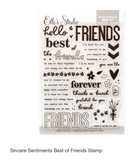 Scrapbooking  Elles Studio Sincere Sentiments Best of Friends Stamp Stamps