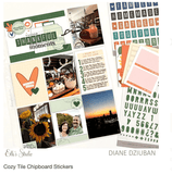 Scrapbooking  Elles Studio Cozy Tile Chipboard Stickers Stickers
