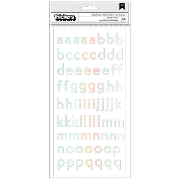 Scrapbooking  Heidi Swapp Old School Thickers Stickers 183/Pkg Alphabet/Chipboard stickers