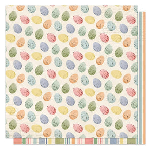 Scrapbooking  Photoplay Bunnies & Blooms Double-Sided Cardstock 12"X12" - Easter Eggs Paper 12"x12"