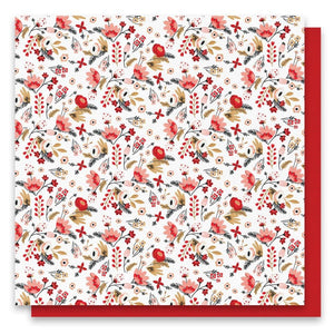 Scrapbooking  Photoplay Cupid's Sweetheart Cafe Double-Sided Cardstock 12"X12" - Valentines Floral Paper 12"x12"