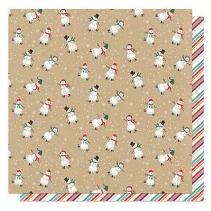 Scrapbooking  Photoplay It's A Wonderful Christmas Double-Sided Cardstock 12"X12" - Feeling Frosty Paper 12"x12"