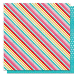 Scrapbooking  Photoplay Little Chef Double-Sided Cardstock 12"X12" - Sweet Stripe Paper 12"x12"