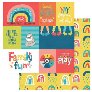 Scrapbooking  We Can Just Stay Home Double-Sided Cardstock 12"X12" - Family Fun Paper 12x12
