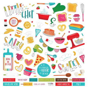 Scrapbooking  Photoplay Little Chef Stickers 12"X12" Elements stickers