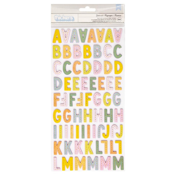 Scrapbooking  Paige Evans Garden Shoppe Thickers Stickers 144/Pkg Alphabet W/Copper Foil Accents Alphas