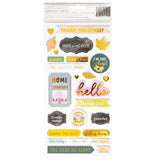 Scrapbooking  Paige Evans Garden Shoppe Thickers Stickers 49/Pkg Best Today Phrase W/Copper Foil Accents stickers