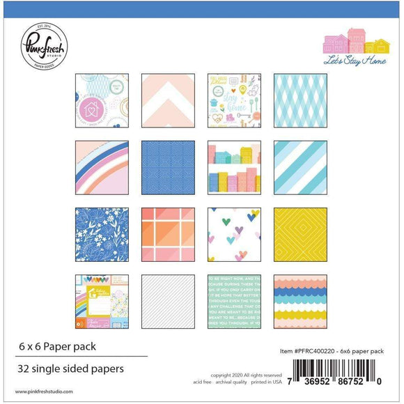 Scrapbooking  Let's Stay Home Single-Sided Paper Pack 6