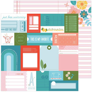 Scrapbooking  Pinkfresh Some Days Double-Sided Cardstock 12"X12" - What A Day Paper 12"x12"