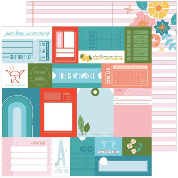 Scrapbooking  Pinkfresh Some Days Double-Sided Cardstock 12