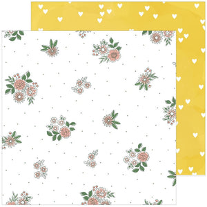Scrapbooking  PinkFresh Spring Vibes Double-Sided Cardstock 12"X12" - Moments of Joy Paper 12"x12"