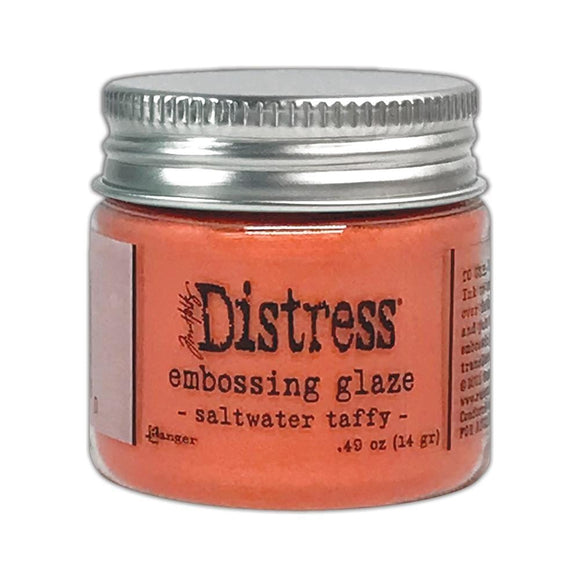 Scrapbooking  Tim Holtz Distress Embossing Glaze Saltwater Taffy embossing