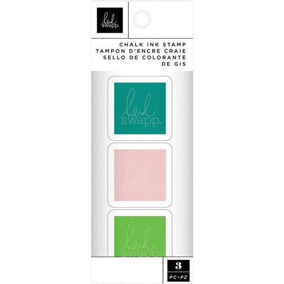 Scrapbooking  Heidi Swapp Art Walk Mini Chalk Ink Pads 3/Pkg Paper Pad