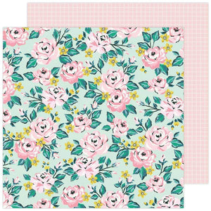 Scrapbooking  Maggie Holmes Garden Party Double-Sided Cardstock 12"X12" -Blooming