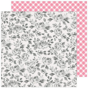 Scrapbooking  Maggie Holmes Garden Party Double-Sided Cardstock 12"X12" - Rose Bush Paper 12"x12"