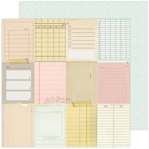 Scrapbooking  Maggie Holmes Garden Party Double-Sided Cardstock 12"X12" - Taking Notes Paper 12"x12"