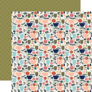 Scrapbooking  Coffee Double-Sided Cardstock 12"X12" - Coffee Cups Paper 12x12