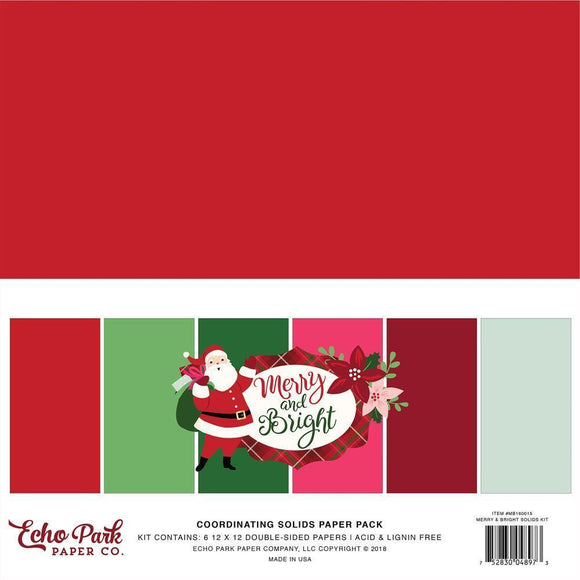 Scrapbooking  Echo Park Double-Sided Solid Cardstock 12