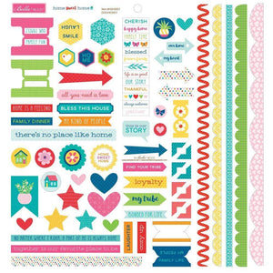 Scrapbooking  Home Sweet Home Cardstock Stickers 12"X12" Doohickey Paper 12x12